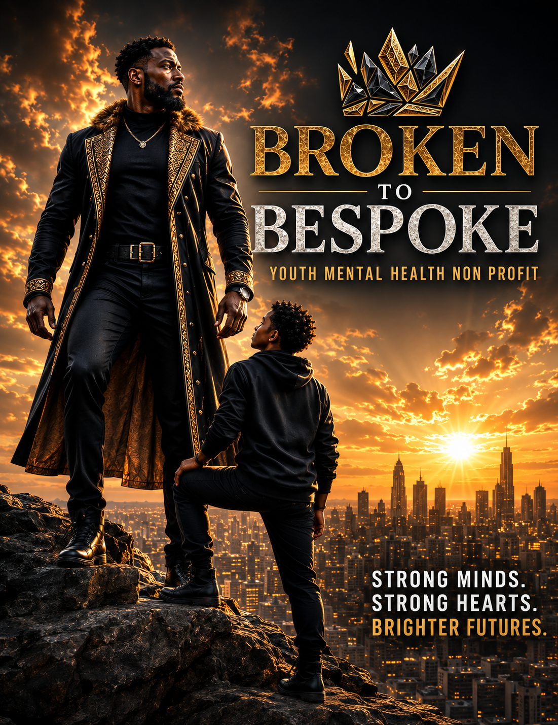 Broken to Bespoke youth mental health nonprofit branding